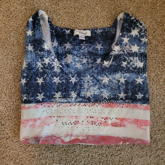 🌻SALE🌻 NWOT WOMENS GREAT NORTHWEST INDIGO TOP - Picture 9 of 9